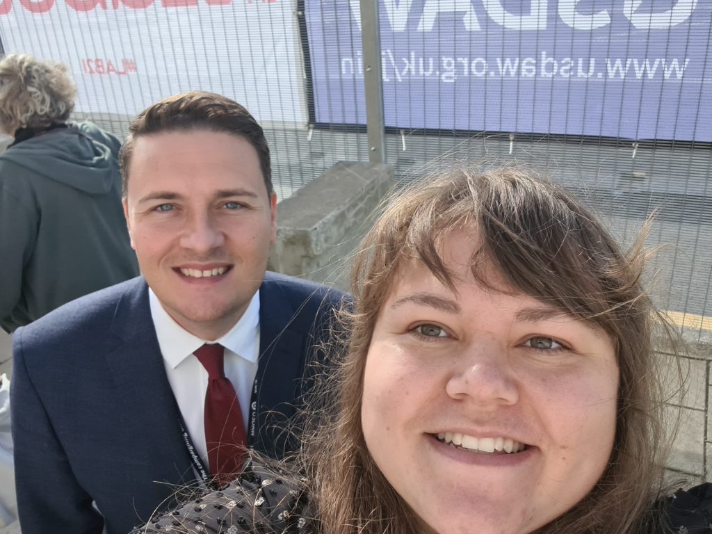 Harriet Digby and Wes Streeting MP.